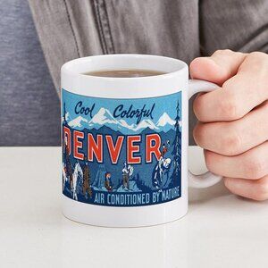 Denver Colorado 11oz Ceramic Coffee Mug – Travel Souvenir Cup 325ml Gift